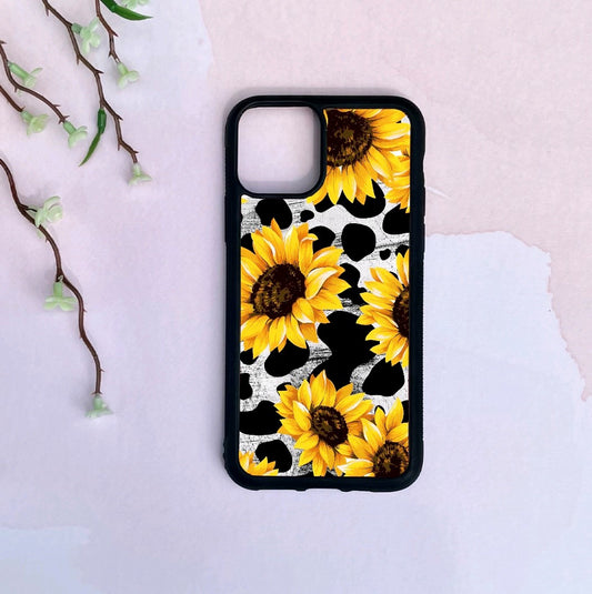 Phone Case Only!! Sunflower Cow Print