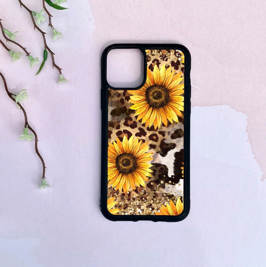 Phone Case Only!! Leopard Sunflower