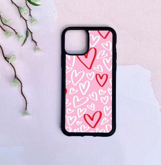 Phone Case Only!! Pink Hearts