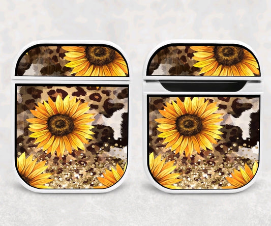 Air Pod Case - Leopard Sunflower