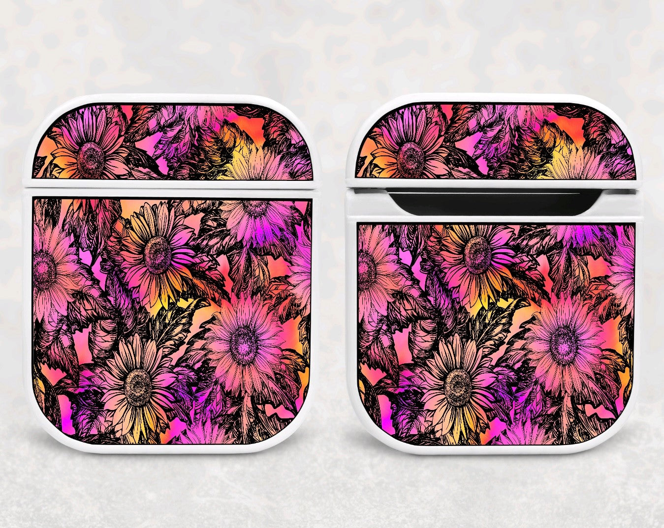 Air Pod Case - Pink Tie Dye Sunflowers