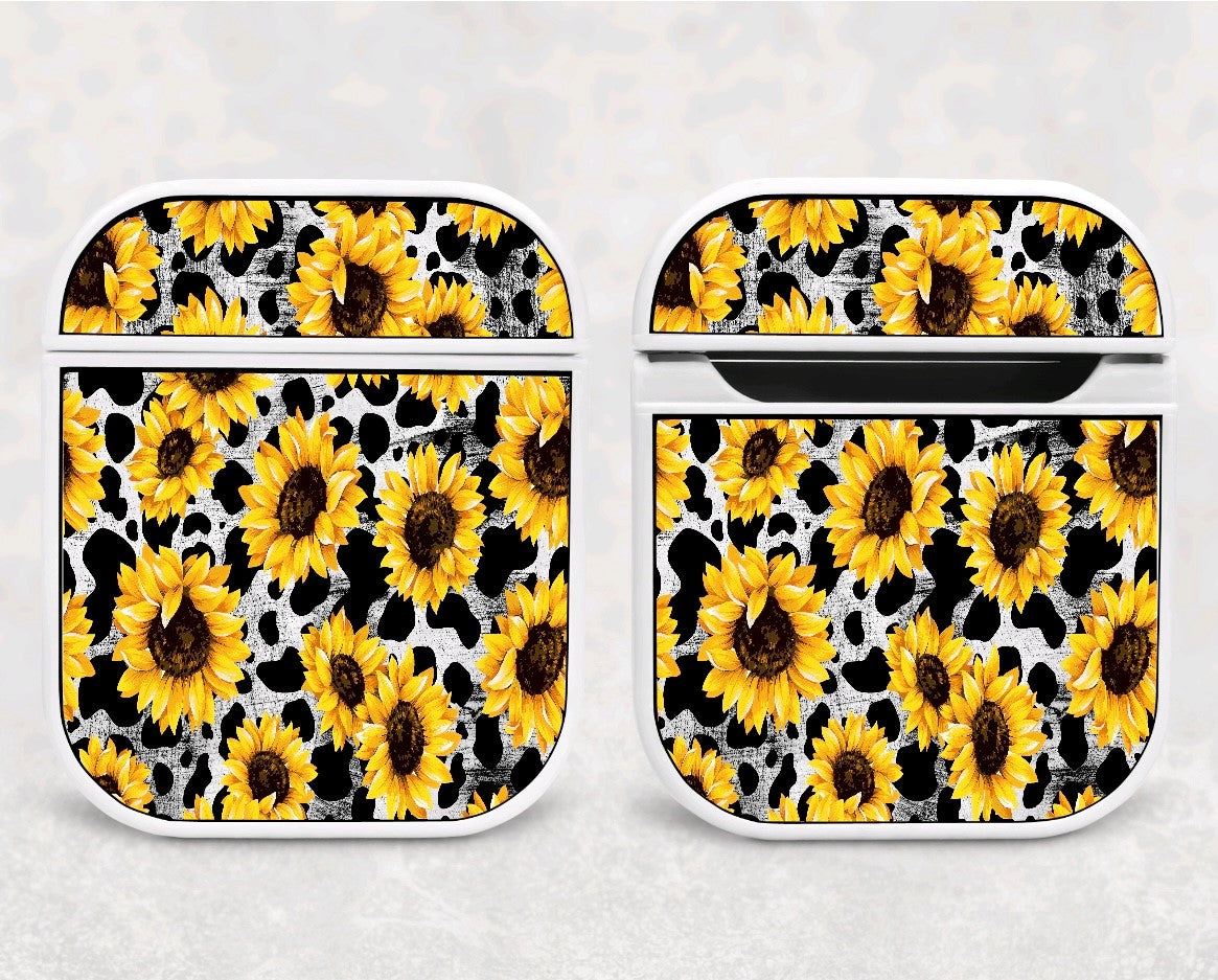 Air Pod Case - Sunflower Cow Print