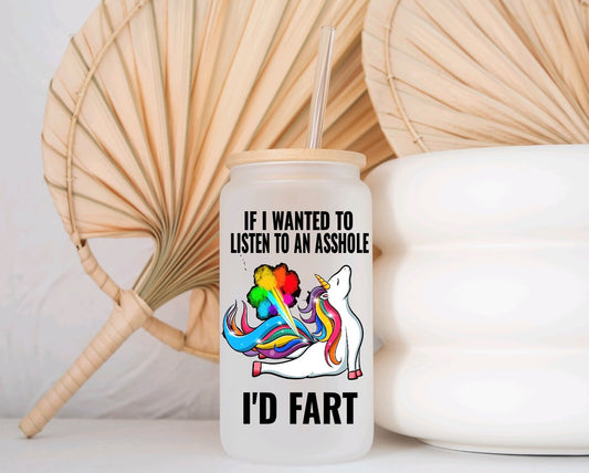 GLASS CUP ONLY - Unicorn Fart